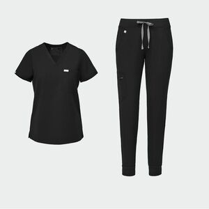 Black figs jogger scrub set